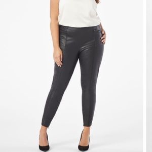 Faux leather ankle pants